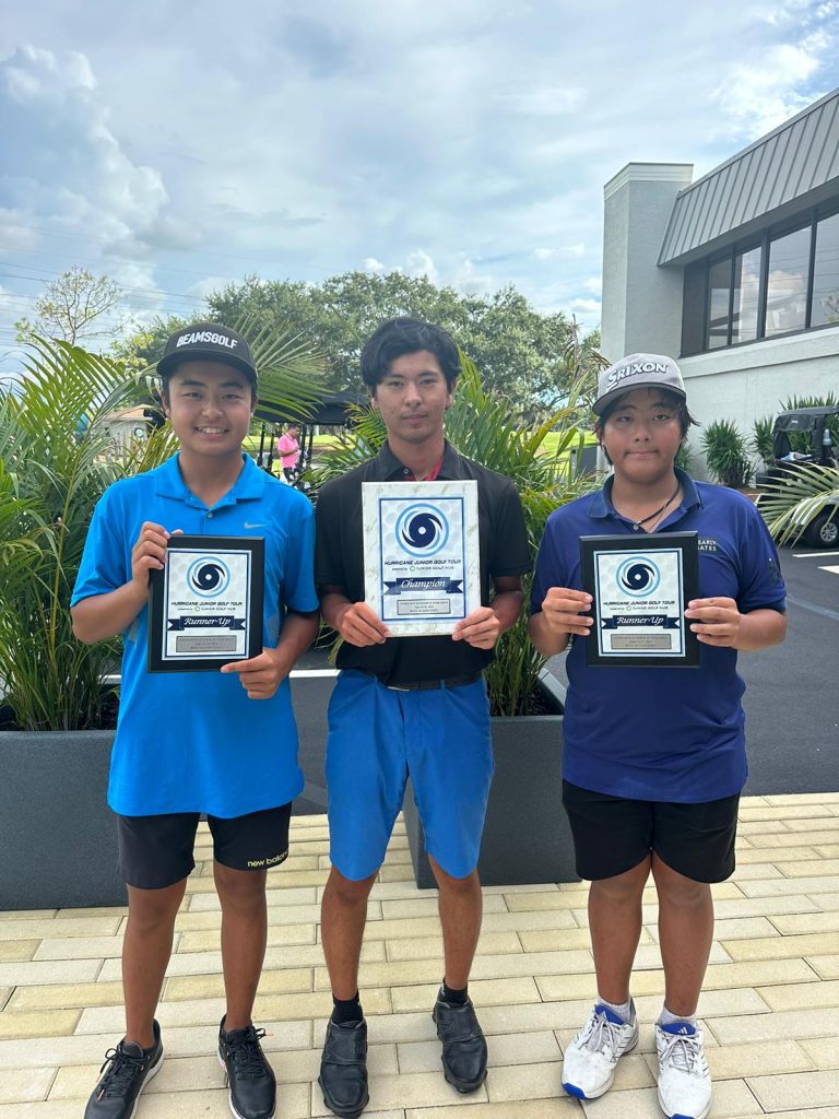 Asahi Terukina on his first win at the HJGT Tampa Bay event